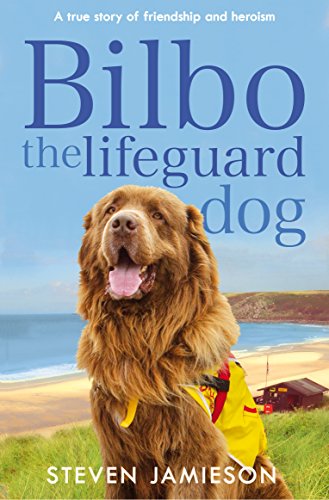 Book cover featuring a large, fluffy brown dog wearing a yellow life vest.