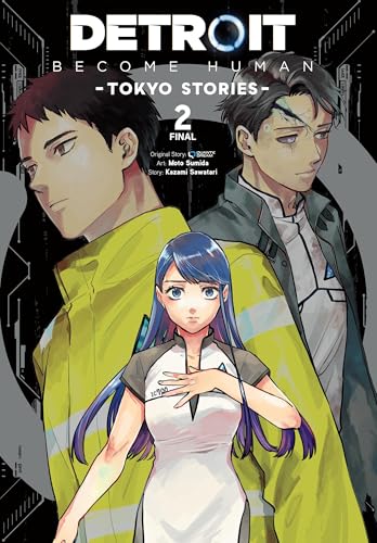 Manga cover featuring three characters from “Detroit: Become Human -Tokyo Stories-”.