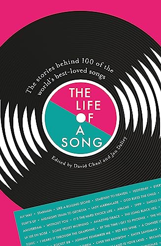Book cover: "The Life of a Song" with a vinyl record design.