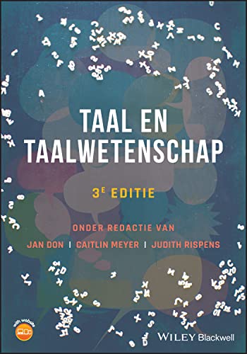 Book cover with colorful abstract shapes and the title "Taal en Taalwetenschap".
