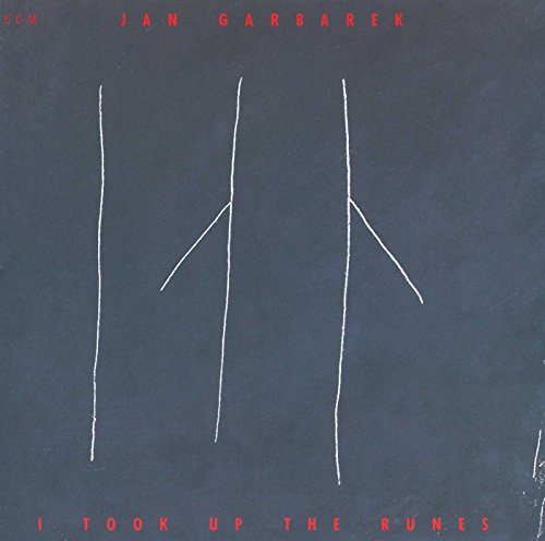 CD cover for Jan Garbarek’s “I Took Up The Runes” with red runes.