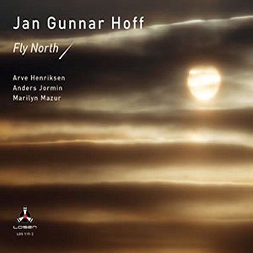 Album cover for Jan Gunnar Hoff’s “Fly North” with a sunlit sky.