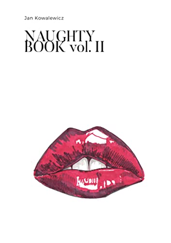Book cover with title "NAUGHTY BOOK vol. II" and red lips illustration.