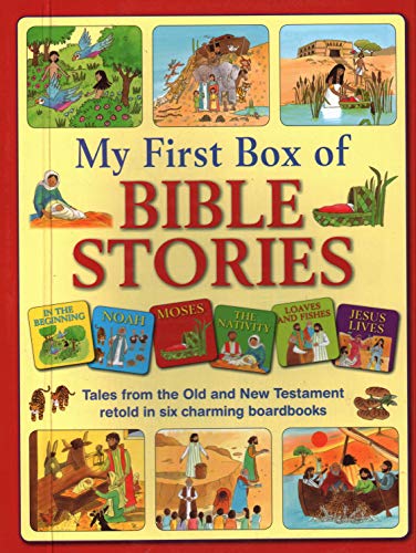 A boxed set of six illustrated Bible story boardbooks for children.