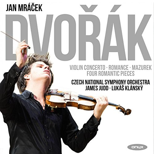 CD cover featuring a violinist playing, with "Dvorak" prominently displayed.