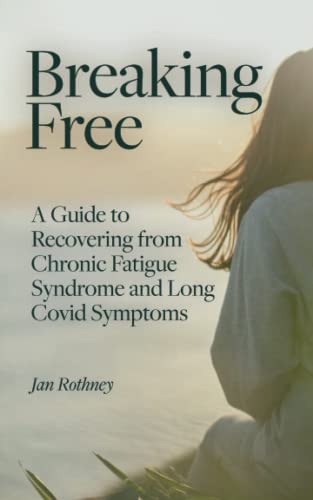 Book cover, "Breaking Free," with a woman's silhouette and misty landscape.