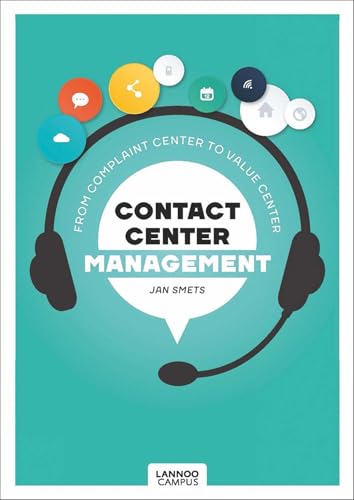 Book cover: "Contact Center Management" with headset and colorful icons.