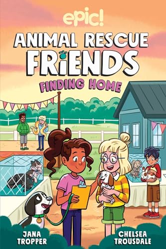 Book cover: children with dogs at an animal rescue event.