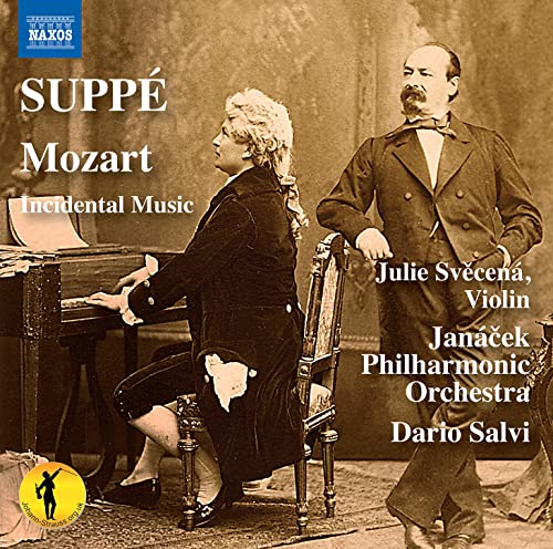 CD cover: portrait of Franz von Suppe at a piano, vintage style.