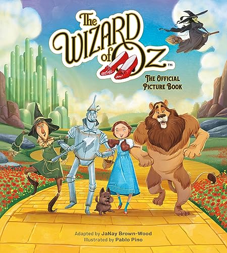 Cover of "The Wizard of Oz" picture book featuring Dorothy and companions.