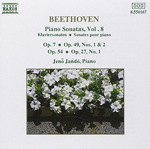 CD cover for Beethoven piano sonatas, featuring white flowers.
