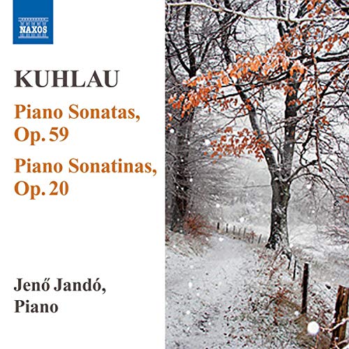 CD cover for Kuhlau piano sonatas and sonatinas, snowy landscape.