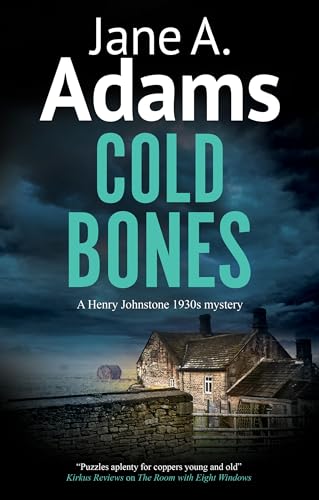 Book cover for "Cold Bones" by Jane A. Adams, featuring a stone house.