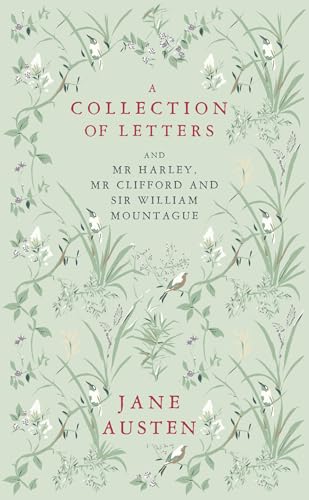 Book cover with floral design, title "A Collection of Letters" by Jane Austen.