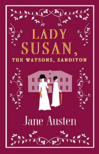 Book cover: “Lady Susan” by Jane Austen, with figures and a house.