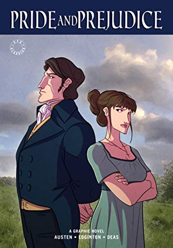 Graphic novel cover featuring a man and woman in period clothing standing outdoors.