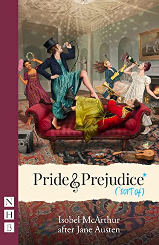 Play cover: chaotic party scene with people in Regency-era clothing.