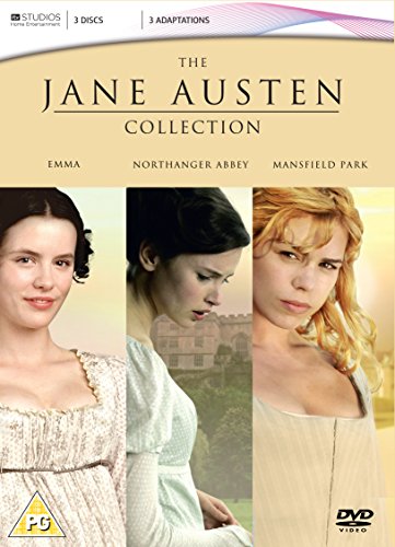 DVD cover for The Jane Austen Collection featuring three women in period costumes.