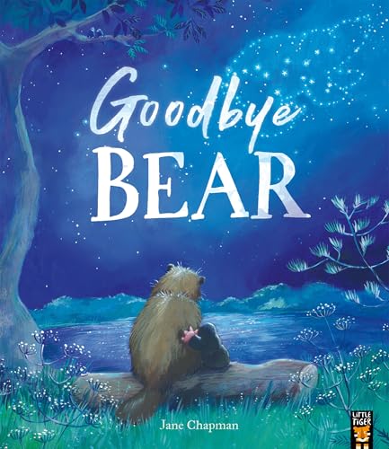 Book cover: a bear cub and parent silhouetted against a starry night.