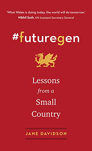 Red book cover with white text, a Welsh dragon, and author’s name.