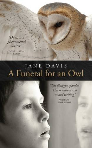 Book cover: owl portrait above two faces, title “A Funeral for an Owl”.
