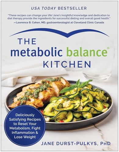 Book cover for The Metabolic Balance Kitchen featuring a plate of chicken and zucchini.