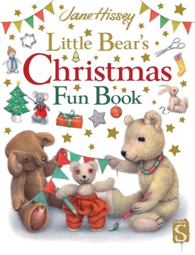 Cover of "Little Bear's Christmas Fun Book" featuring teddy bears and decorations.