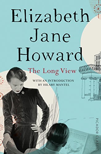 Book cover: "The Long View" by Elizabeth Jane Howard, with portrait and architecture.