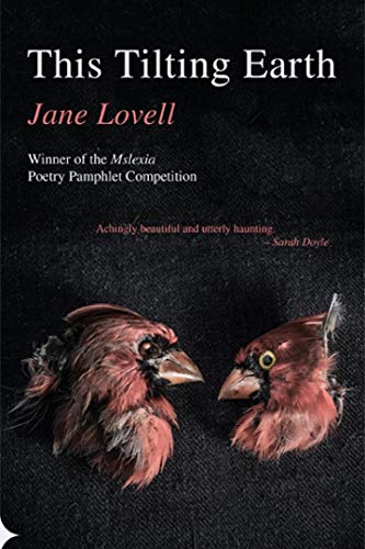 Poetry pamphlet "This Tilting Earth" with image of two red birds.