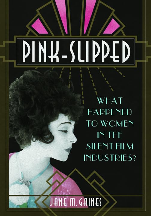 Book cover: “Pink-Slipped” with a portrait of a woman in profile.
