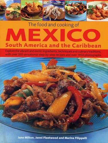 Cookbook cover featuring colorful Latin American and Caribbean food dishes.