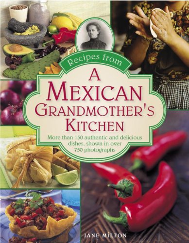 Cookbook cover featuring Mexican food ingredients and prepared dishes.
