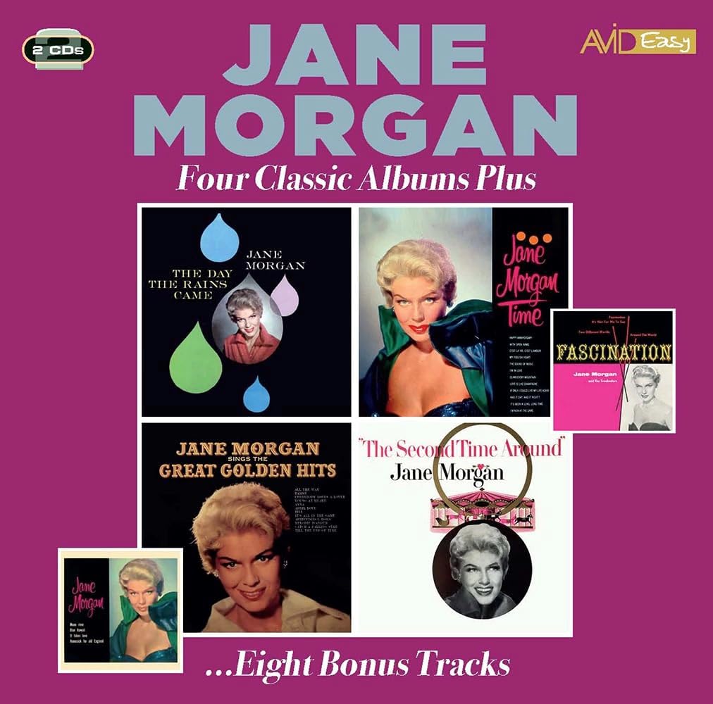 CD cover for Jane Morgan's four albums plus bonus tracks compilation.