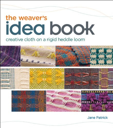 Book cover for The Weaver's Idea Book featuring a collage of various woven fabric samples.