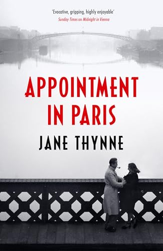 Book cover: "Appointment in Paris" with a couple on a bridge.
