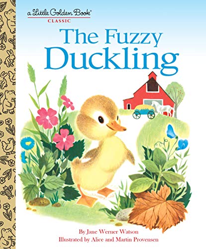 Cover of "The Fuzzy Duckling" Little Golden Book, featuring a duckling.