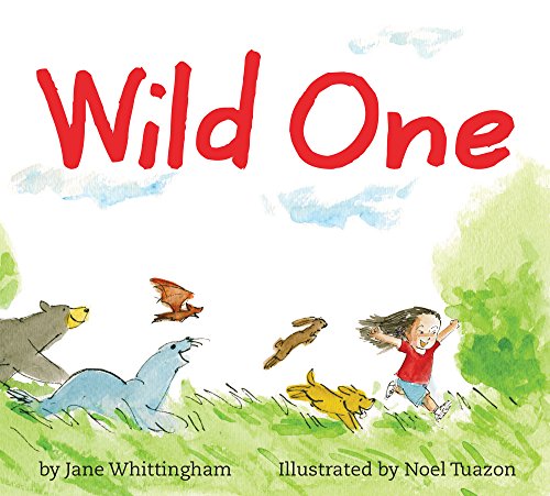 Book cover: “Wild One” with children, animals, and green landscape.