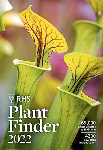 RHS Plant Finder 2022 cover with close-up of pitcher plants.
