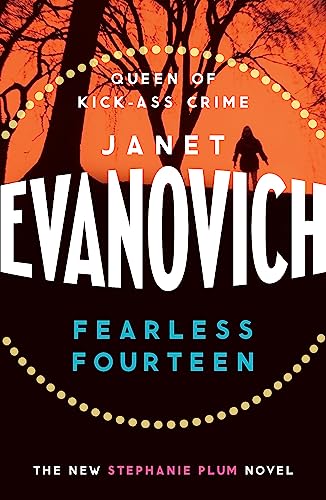 Book cover: "Fearless Fourteen" by Janet Evanovich, silhouette figure.