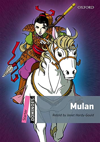 Mulan on a white horse, illustrated cover for a Dominoes Starter book.