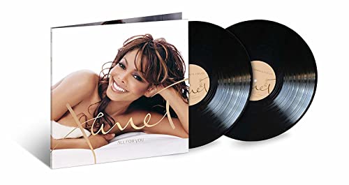 Janet Jackson's "All For You" double vinyl record with album cover.