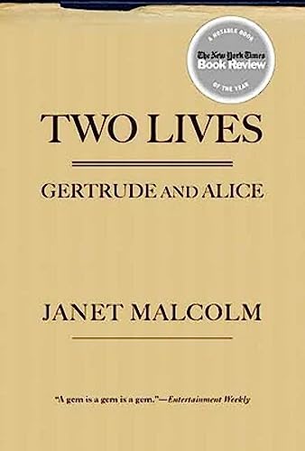 Book cover of Two Lives: Gertrude and Alice by Janet Malcolm on tan background.