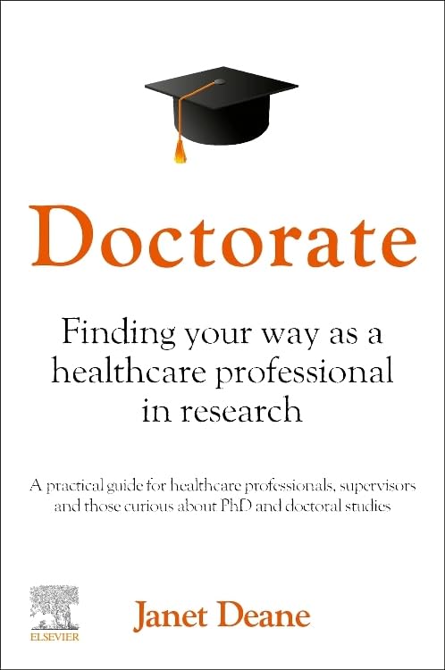 Book cover: "Doctorate" with a graduation cap and author Janet Deane.