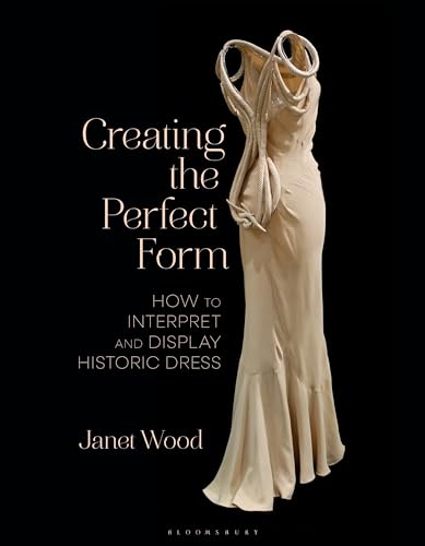 Book cover featuring a long, beige historic dress on a black background.