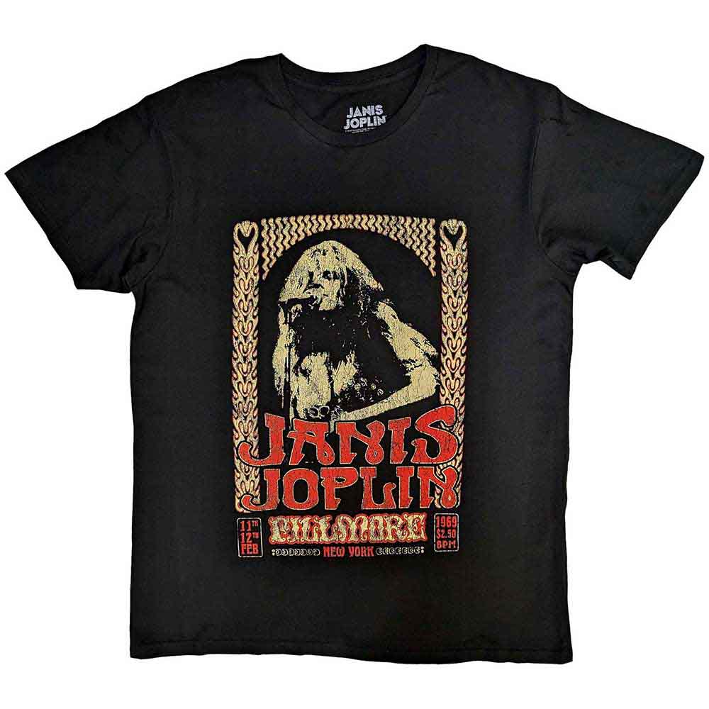 Vintage Janis Joplin poster graphic on a unisex, X-Large t-shirt.