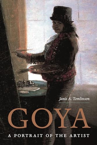 Book cover: portrait of Francisco Goya painting, with title "GOYA".