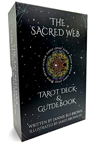Dark blue tarot deck box with gold text and a central gold mandala.