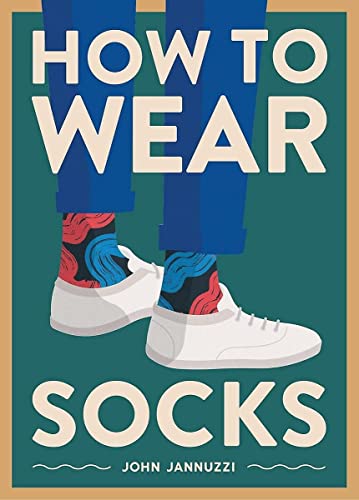 Book cover with legs in blue jeans and patterned socks in white sneakers.