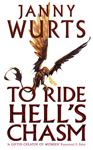 Book cover: dragon-like creature in flight over red text, "To Ride Hell’s Chasm.