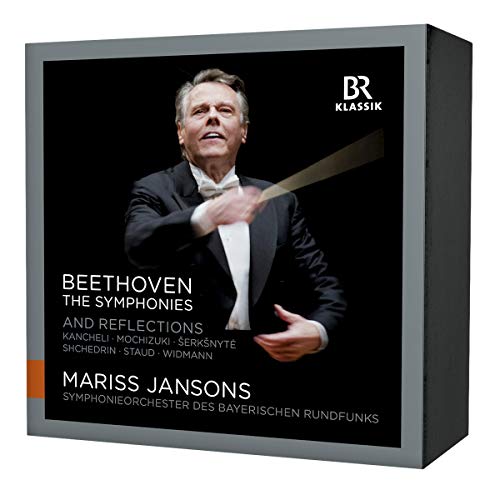 CD case featuring conductor Mariss Jansons with "Beethoven" text.